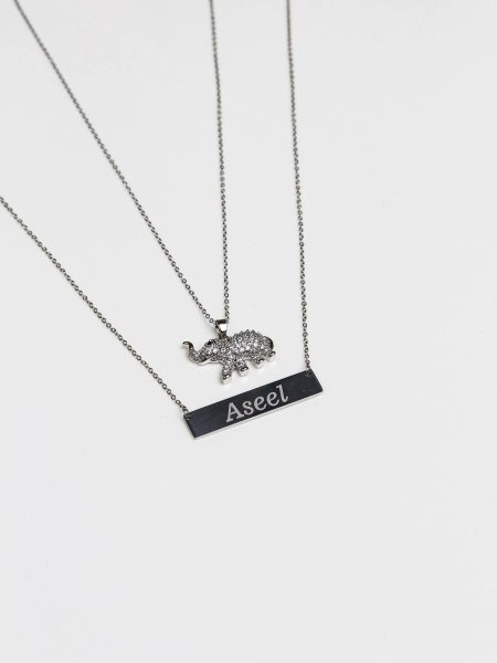 سنسال طبقتين مع نقش الاسم