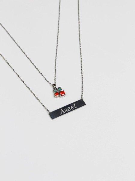 سنسال طبقتين مع نقش الاسم