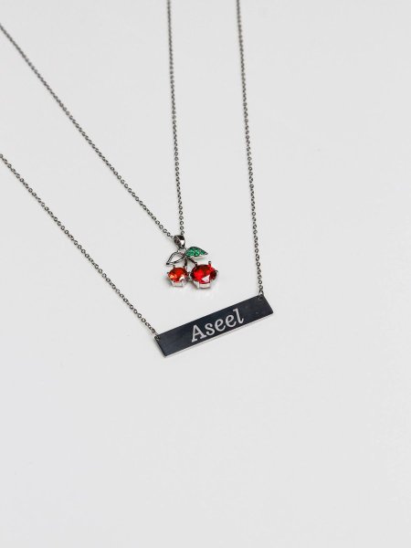 سنسال طبقتين مع نقش الاسم