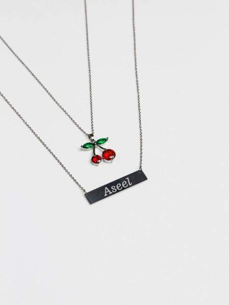 سنسال طبقتين مع نقش الاسم