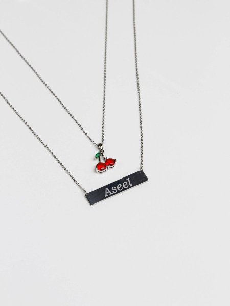 سنسال طبقتين مع نقش الاسم