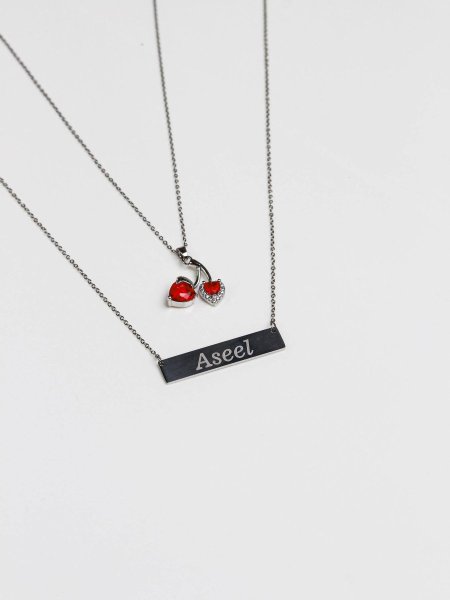 سنسال طبقتين مع نقش الاسم