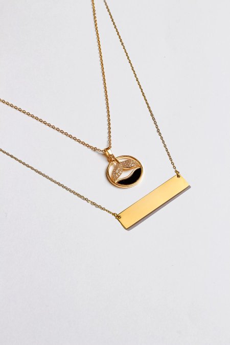 سنسال طبقتين مع نقش الاسم