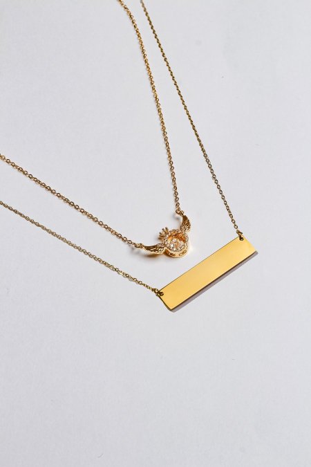 سنسال طبقتين مع نقش الاسم