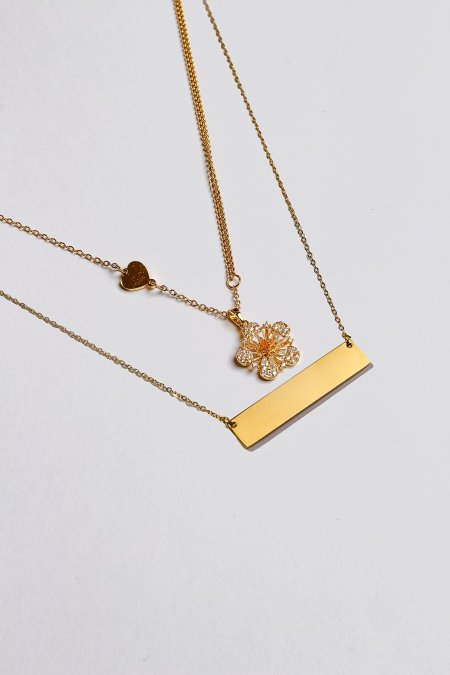 سنسال طبقتين مع نقش الاسم