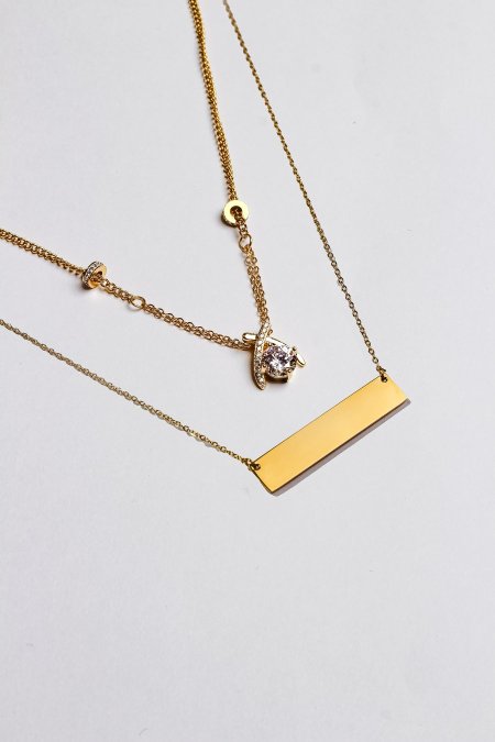 سنسال طبقتين مع نقش الاسم