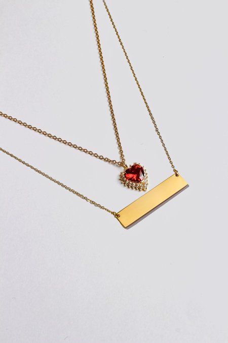 سنسال طبقتين مع نقش الاسم