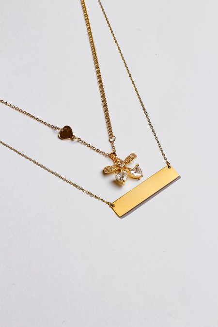 سنسال طبقتين مع نقش الاسم