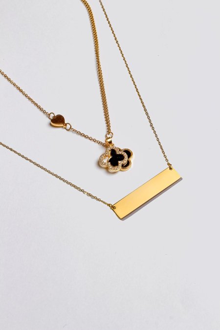 سنسال طبقتين مع نقش الاسم