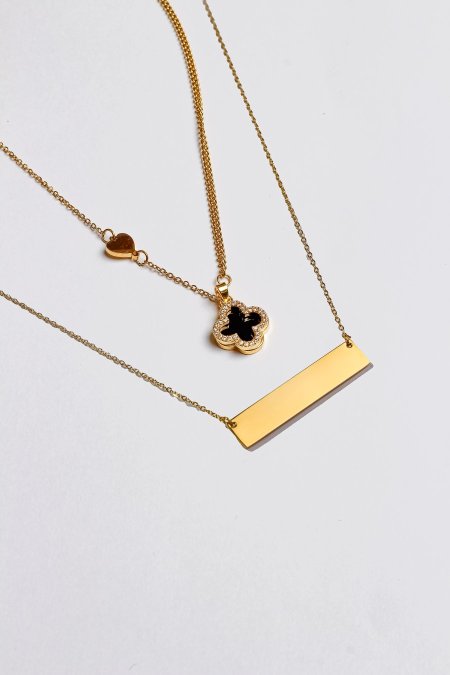 سنسال طبقتين مع نقش الاسم