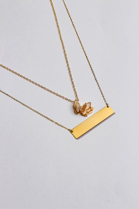 سنسال طبقتين مع نقش الاسم