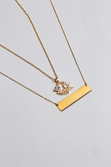 سنسال طبقتين مع نقش الاسم