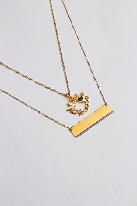 سنسال طبقتين مع نقش الاسم